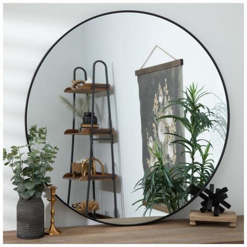 Modern Round Framed Wall Mirror