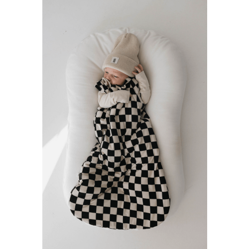 Bamboo Sleep Sack | Black Checkerboard
