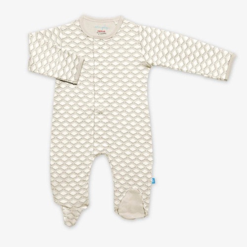 gray pompidou organic cotton magnetic parent favorite footie – Magnetic Me