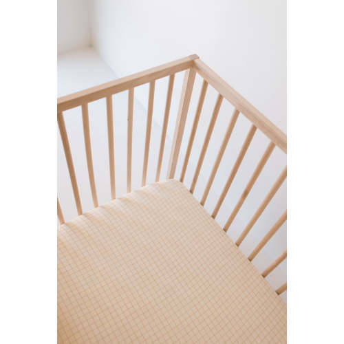 Muslin Crib Sheet | Golden Grid