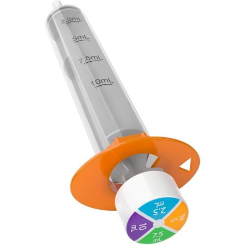 EZY DOSE Kids Baby Oral Syringe & Dispenser, True Easy Design for Liquid Medicine, Easy to Control, 10 mL/2 TSP Color Coded, BPA Free
