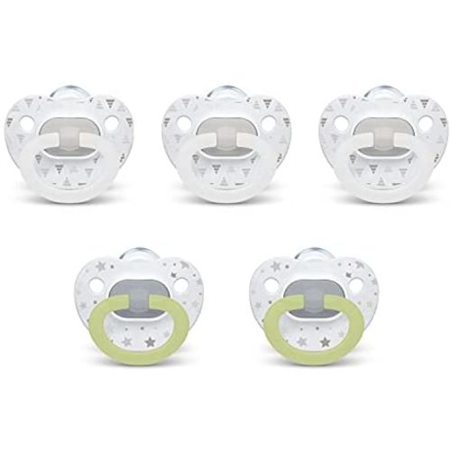 NUK Orthodontic Pacifiers, 0-6 Months,Timeless Collection, Amazon Exclusive, 5 Pack