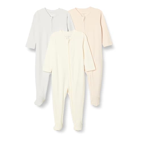 Amazon Essentials Unisex Babies' Footed Sleep and Play, Pack of 3