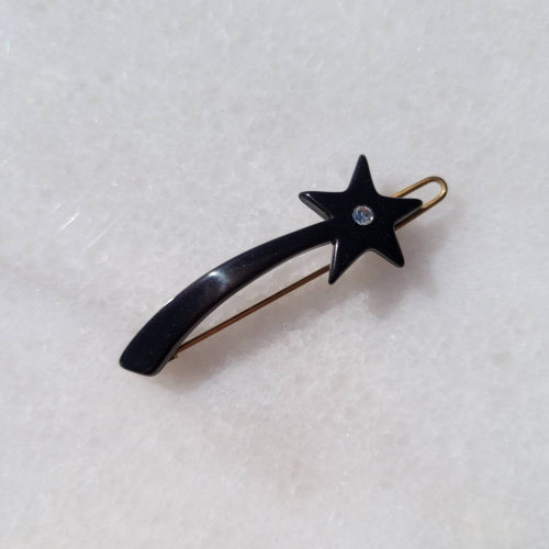 French Vintage Single Crystal Shooting Star Hair Barrettes