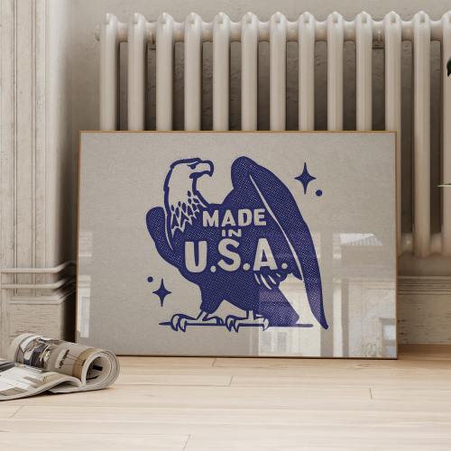 Retro Made in USA American Independence Day Decor | Patriotic Eagle Wall Art | 4th of July Print | Vintage ArtSaltPlace Digital Download