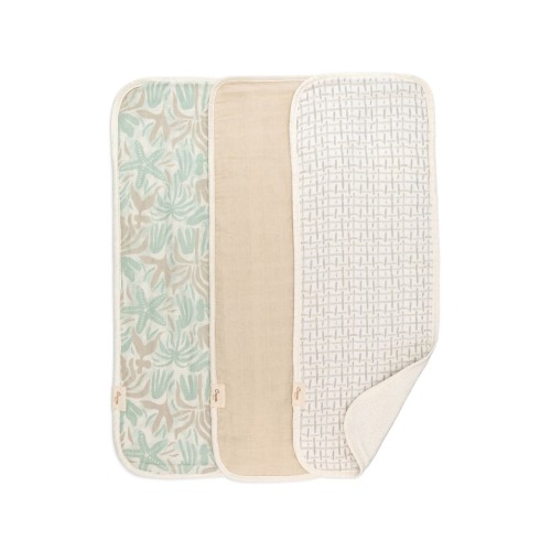 3-Pack Cotton Baby Burp Cloth Set