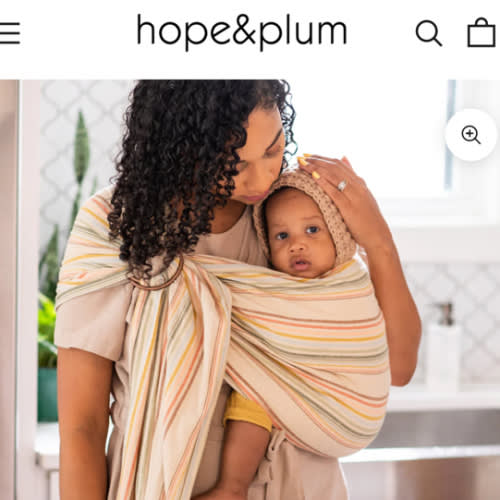 Sol Linen/Cotton Ring Sling – Rainbow Stripe Baby Carrier | hope&plum