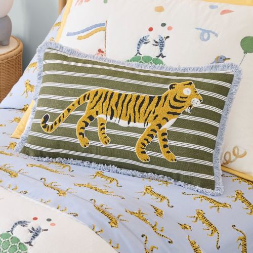 Kids Animal Striped Pillow