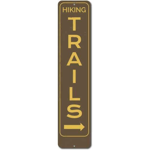 ZMKDLL Hiking Trails Vertical Sign Metal Sign Wall Decor for Home, Bar, Diner, Pub,Kitchen