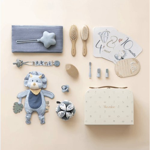 Moonkie First Moments Newborn Set - Color: Soft Blue