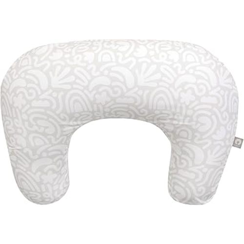 Boppy Nursing Pillow, Cream Retro Squiggles, Larger, More Supportive Pillow for Breastfeeding and Bottle Feeding, Firmer Fill, Higher Lift, Larger Area Than Original Nursing Pillow