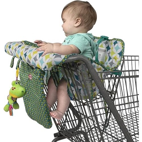Nuby Shopping and High Chair Soft Fabric Cover, Multi-Use, Installs in Seconds, Diamond Print