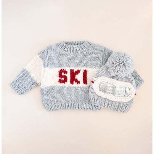 Ski Goggles Hat and Sweater Set, Bowie Grey - The Blueberry Hill | Maisonette