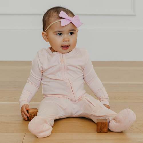 Zip-Up Footie Pajama - Blush