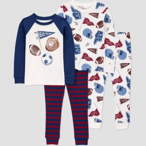 Carter's Just One You® Toddler Boys' 4pc Cotton Long Sleeve Pajama Set
