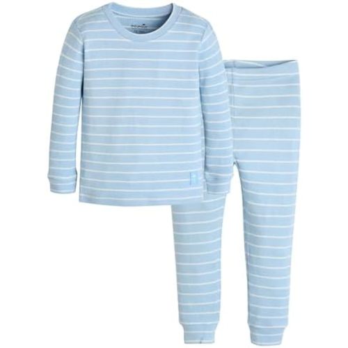 moimoln Stripe Pajamas Set 12M-8Y Ribbed Unisex Baby & Toddler, Soft Viscose, Snug-Fit, Everyday Sleepwear