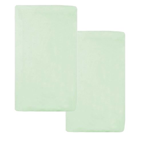 American Baby Company 2 Pack 100% Cotton Knit Fitted 18" x 36" Cradle/Bassinet Sheet - Compatible with Mika Micky Bassinet, Celery, Soft Breathable, for Boys and Girls