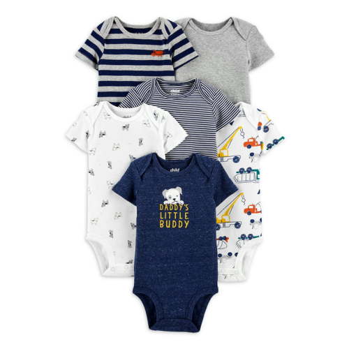 Carter's Child of Mine Baby Boy Bodysuits, 6-Pack, Sizes Preemie-24 Months