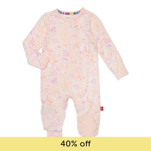coral floral modal magnetic parent favorite footie