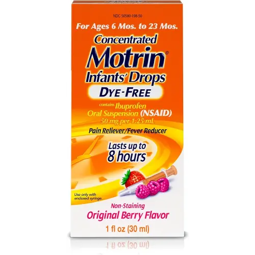 Motrin Infants Concentrated Liquid Medicine Drops with Ibuprofen, Berry, 1 fl. oz