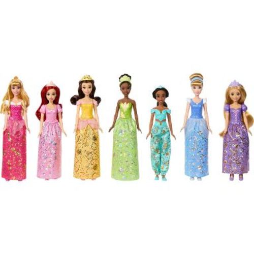 Disney Princess Fashion Doll 7pk with Accessories, Story Sparkle Princess, Inspired by Movies