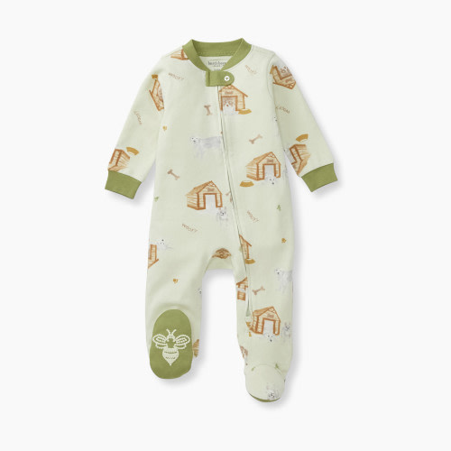 Burt's Bees Baby Organic Cotton 2 Pack Sleep & Play Footed - Dog House, Newborn