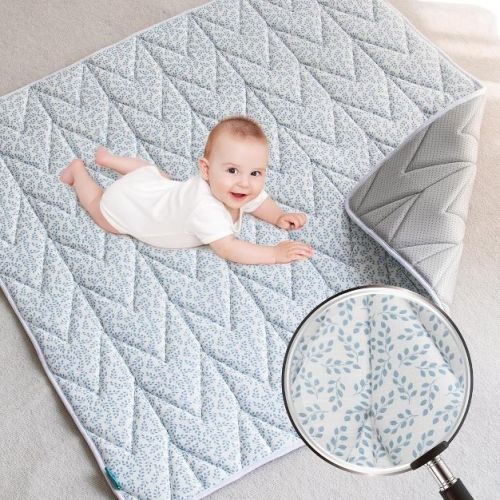 Biloban-biloban-muslin Baby Play Mat | Playpen Mat - Large Padded Foam Tummy Time Activity Mat For Infant & Toddler