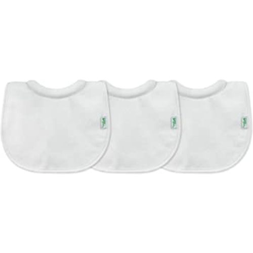 green sprouts Stay-dry Milk Catcher Bibs (3 Pack) | Collar absorbs milk to prevent rashes | Waterproof inner layer, Absorbent terry cotton, Machine washable