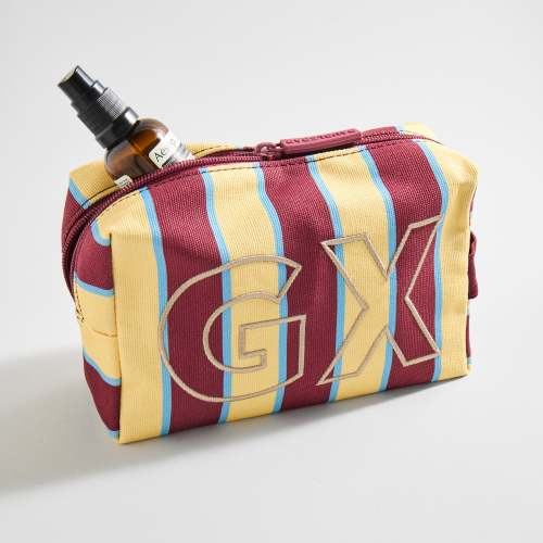 Striped Take It Away Custom Storage Pouch - Merlot
