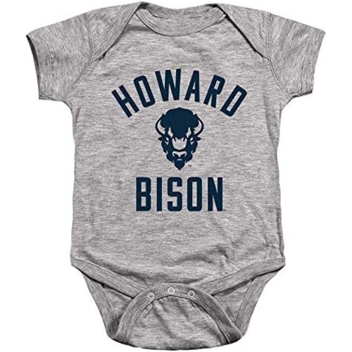 Howard University Official One Color Howard Bison Logo Unisex Infant Snap Suit for Baby