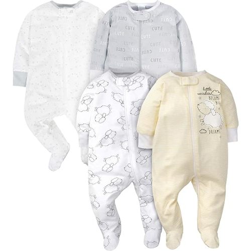Gerber Baby Boys 4 Pack Sleep 'N Play Footie