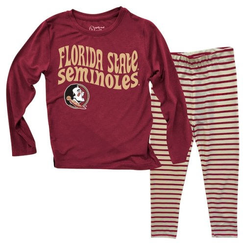Infant Wes & Willy Florida State Seminoles Long Sleeve Top and Striped Leggings Set