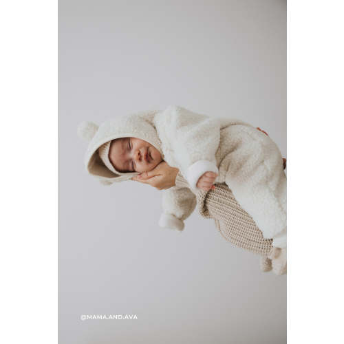 Sasha Recycled Polyester Sherpa Onepiece - Natural – Jamie Kay USA