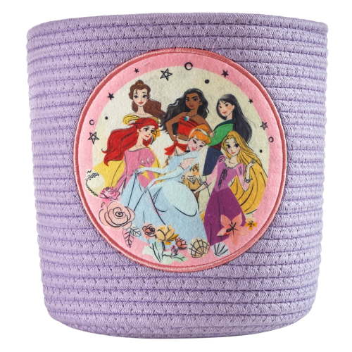 Disney Princess Rope Storage Bin for Organizing Toys and Tidying Up