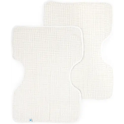 Little Unicorn Ultra-Absorbent Premium Burp Cloth 2 Pack | Soft on Baby's Skin | Larger Size | Ergonomic Design | Set of 2 (Tan Gingham)
