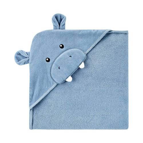 Carter's Critters Hooded Towel - Hippo Blue