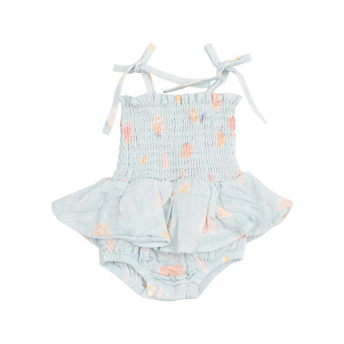 Smocked Bubble w/ Skirt, Pretty Seashells