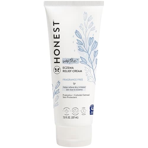 The Honest Company Eczema Soothing Therapy Cream + Skin Protectant | Naturally Derived, Gentle for Baby | Prebiotics, Colloidal Oatmeal | 7 oz