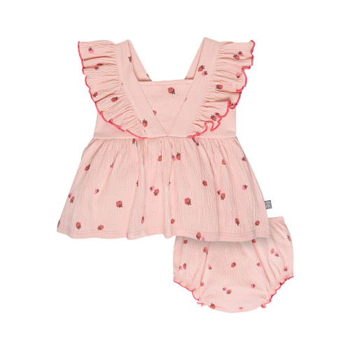 Modern Moments by Gerber Baby Girl Soft Top and Bloomer Outfit Set, 2-Piece, Sizes 0/3 Months - 24 Months