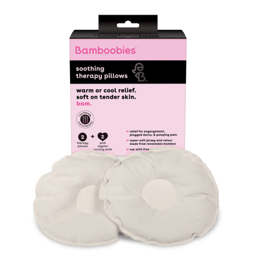 Bamboobies Soothing Nursing Pillows with Flaxseed, Heating Pad or Cold Compress for Breastfeeding