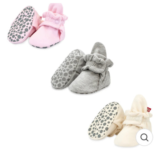 Organic Baby Booties Variety Pack - Gray/Pink/Cream | Zutano