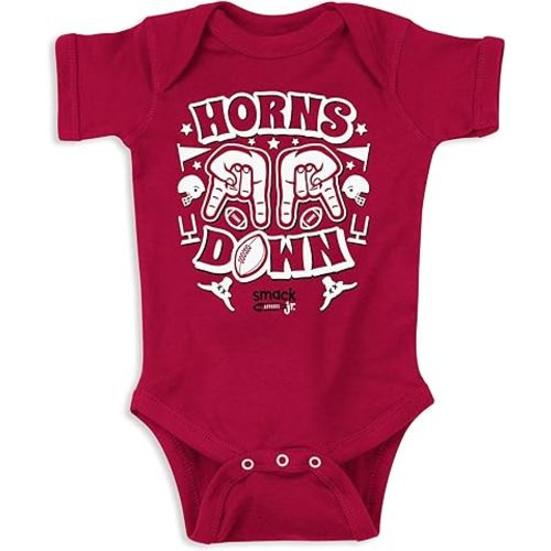 Horns Down Baby Apparel for Oklahoma College Fans (NB-7T)