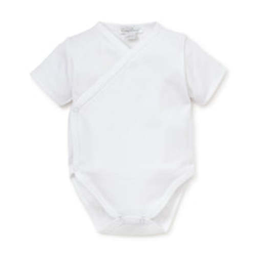 White Kissy Basics Short Sleeve Bodysuit