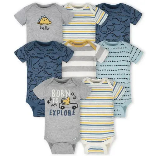 Gerber Baby Boys' Short Sleeve Onesies® Bodysuits, 8-Pack - TikTok Shop