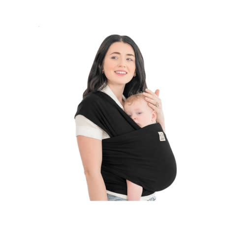 KeaBabies Baby Wrap Carrier - All in 1 Original Baby Carrier Newborn to Toddler Sling, Easy to Wear, Hands Free Bonding, Lightweight, Breathable Infant Wraps (Trendy Black)