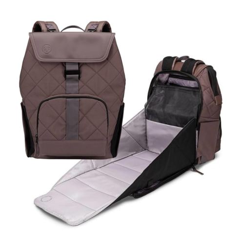 PAPERCLIP Jojo Diaper Bag Backpack with Fold Out Changing Station, Eco-Friendly (Baked Oak)