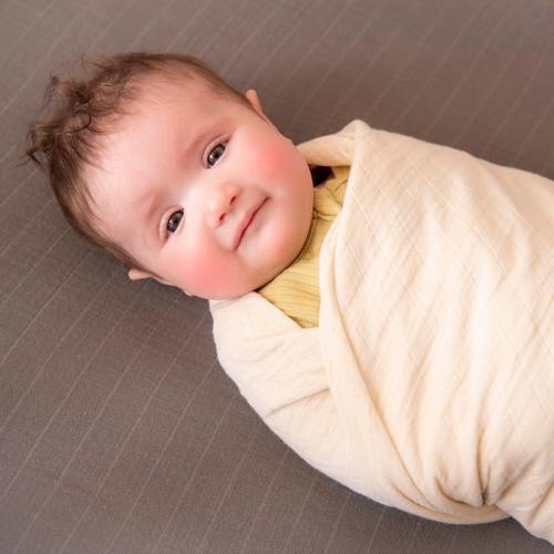 Organic Breathable Swaddle Blankets 4-Color Pack
