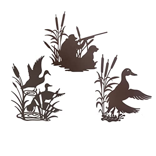 J-Fly Farm Wall Decor Hunter Wall Decor Hanging Hunting Room Decor Rustic Home Wall Art Sculpture Living Room Bedroom Bathroom Decor
