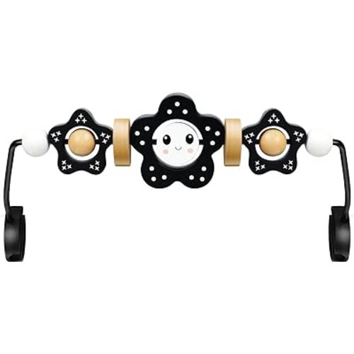 Baby Bouncer Toy Bar, Compatible with Baby Bjorn Bouncer, Wooden Baby Bouncer Toy Bar Attachment, Child-Friendly Materials, Rotatable Baby Sensory Toy for Babies