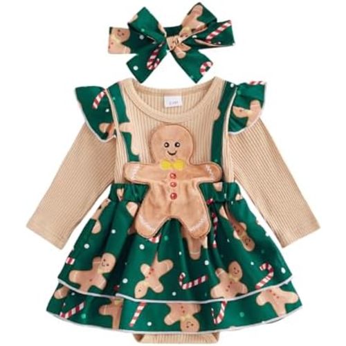 FIOMVA Baby Girl Clothes Infant Shamrock Bubble Smocked Romper Newborn Cute Long Sleeve Bodysuit Toddler Spring Outfit